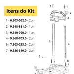 KIT SUPERIOR HD585 NOVA KARCHER PARAFUSOS+HASTE+SUPORTE DA PISTOLA
