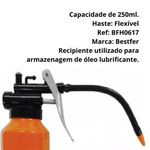 (BFH0617) BOMBA DE ÓLEO ALMOTOLIA DE METAL 250ML BESTFER