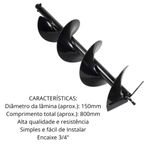 BROCA PARA PERFURADOR DE SOLO 150X800MM TERRA