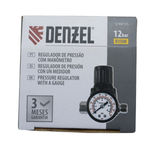 REGULADOR DE PRESSAO COM MANOMETRO R1500, 12 BAR, 1/4// DENZEL
