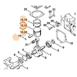 Kit Pistão Anéis Pino 46mm Stihl Soprador Br 380 420