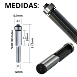 FRESA TRIPLA MAKITA 12MM X 12.7MM X91.2MM X38MM