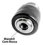 Mandril Com Chave S2 Bosch De 1/2 (13mm) Com Rosca De 1/2 - 20unf