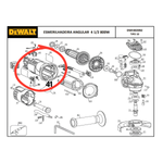 CAIXA DE CAMPO/CARCAÇA P/ ESMERILHAD ANG. PEQUENA DWE4020 - DEWALT 