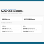 PARAFUSO P/  SERRA CIC. CS10 - BOSCH   