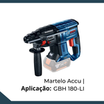 KIT PORTA ESCOVA COMPLETO PARA MARTELETE GBH 180-LI - BOSCH 
