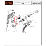 PAR ESCOVA CARVÃO E SUPORTE FURADEIRA TM500 B&D 