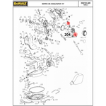  PAR DE ESCOVA DE CARVÃO P/ SERRA ESQ. DW703 - DEWALT 