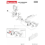 ENGRENAGEM CONICA 14MM P/ MOTOSSERRA UC3020A - MAKITA    