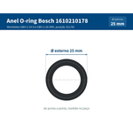  ANEL ORING P/ MARTELO DE PERF GBH 2-26 DRE - BOSCH 
