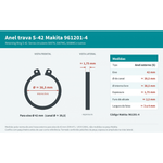 ANEL RETENTOR S-42MM P/ SERRA CIRC 5007N/5008MG - MAKITA