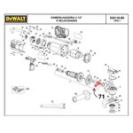 PINHÃO P/ ESMERILHADEIRA D28136 - DEWALT 