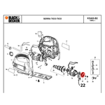 ENGRENAGEM P/ SERRA TICO T. KS405 - BLACK & DECKER