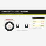 ANEL RANHURADO 16X24X5,3 P/ HD 655/HD 655S - KARCHER 