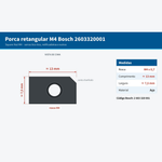  PORCA QUADRADA M4 P/ SERRA TICO T. GST 85 PBE - BOSCH   