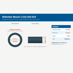 ANEL RETENTOR P/ MARTELO PERF. GBH 2 S - BOSCH 