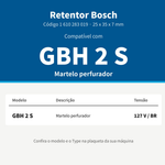ANEL RETENTOR P/ MARTELO PERF. GBH 2 S - BOSCH 