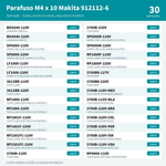 KIT 4 PARAFUSOS M4X10MM P/ TUPIA 6MM 3700B - MAKITA
