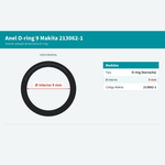 ANEL O-RING 9 P/ ESMERILHADEIRA GA7020 - MAKITA
