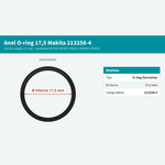 ANEL O-RING 17.5 P/ MARTELETE HR2600 - MAKITA