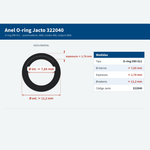 ANEL O-RING 7,65 X 1,78 MM - JACTO