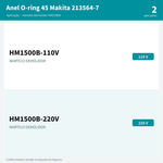 ANEL O-RING 45 P/ MARTELO DEMOLIDOR HM1500B - MAKITA 