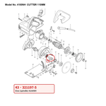 EIXO P/ SERRA MARMORE 4100NH/4200NH - MAKITA 