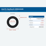 ANEL ORING 8X2,5 - BOSCH  