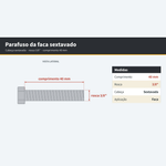 PARAFUSO DA FACA SEXTAVADO P/ TRAMONTINA CC/CE