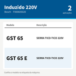 INDUZIDO 220V P/ SERRA T. TICO GST 65/E - BOSCH 