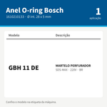 ANEL ORING P/ MARTELO DE PERF GBH 11 DE - BOSCH   