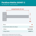 PARAFUSO SEXTAVADO P/ SERRA MARMORE 4100NH3 - MAKITA 