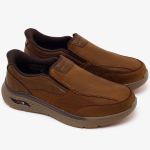 Tênis Skechers Arch Fit Crosser Oak Masculino Marrom
