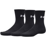Kit 3 Pares Meias Under Armour Cano Alto Performance Cotton Unissex  Preto