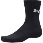 Kit 3 Pares Meias Under Armour Cano Alto Performance Cotton Unissex  Preto