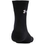 Kit 3 Pares Meias Under Armour Cano Alto Performance Cotton Unissex  Preto