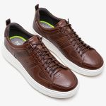 Sapatênis Democrata Denim Joe Ultra Light Masculino Conhaque