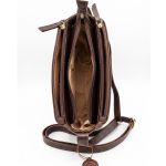 Bolsa Classe Couro Crossbody Feminina Chocolate