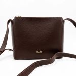 Bolsa Classe Couro Crossbody Feminina Chocolate