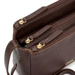 Bolsa Classe Couro Crossbody Feminina Chocolate