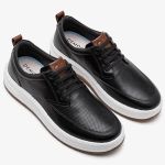 Tênis Democrata Drake Pulse Couro Masculino Preto