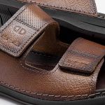 Chinelo Democrata Lazy Couro Masculino Conhaque