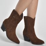 Bota Via Marte Western Cano Baixo 352-003 Feminina Dark Camel