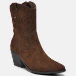Bota Via Marte Western Cano Baixo 352-003 Feminina Dark Camel