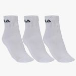 Kit 3 Pares Meias Fila Cano Médio Unissex Branco