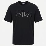 Camiseta Fila Regular Letter Outline Masculina Preto