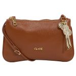 Bolsa Classe Couro Crossbody Feminina Marrom