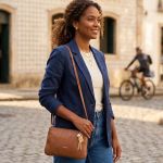 Bolsa Classe Couro Crossbody Feminina Marrom