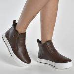 Tênis Via Marte Casual Abotinado 030-001 Feminino Marrom