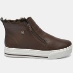 Tênis Via Marte Casual Abotinado 030-001 Feminino Marrom